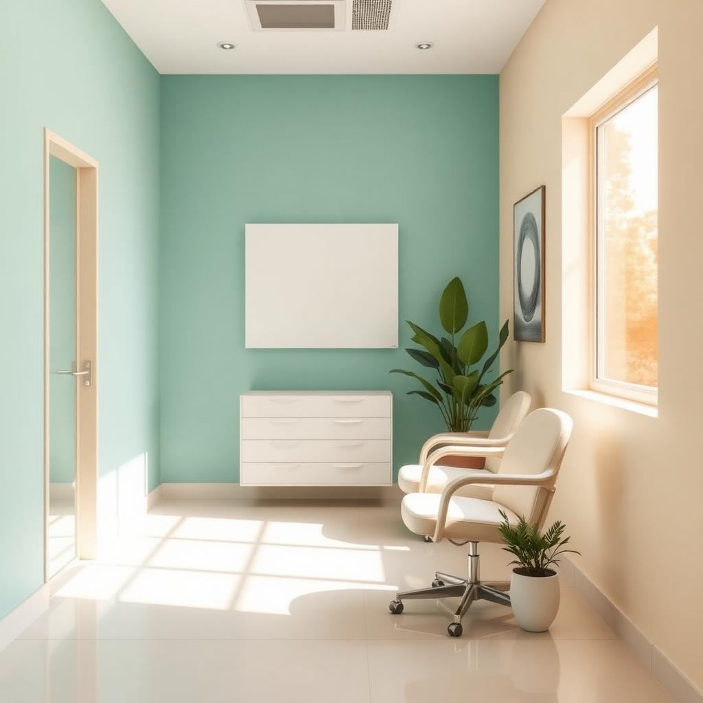 Calm, welcoming dental clinic waiting area with soft natural light